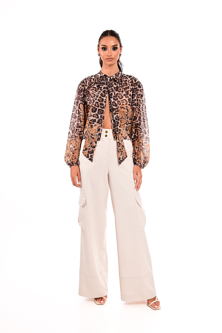 Leopard baroque print μπλούζα /25145008 - WE COSS- Animal / M-Animal / S