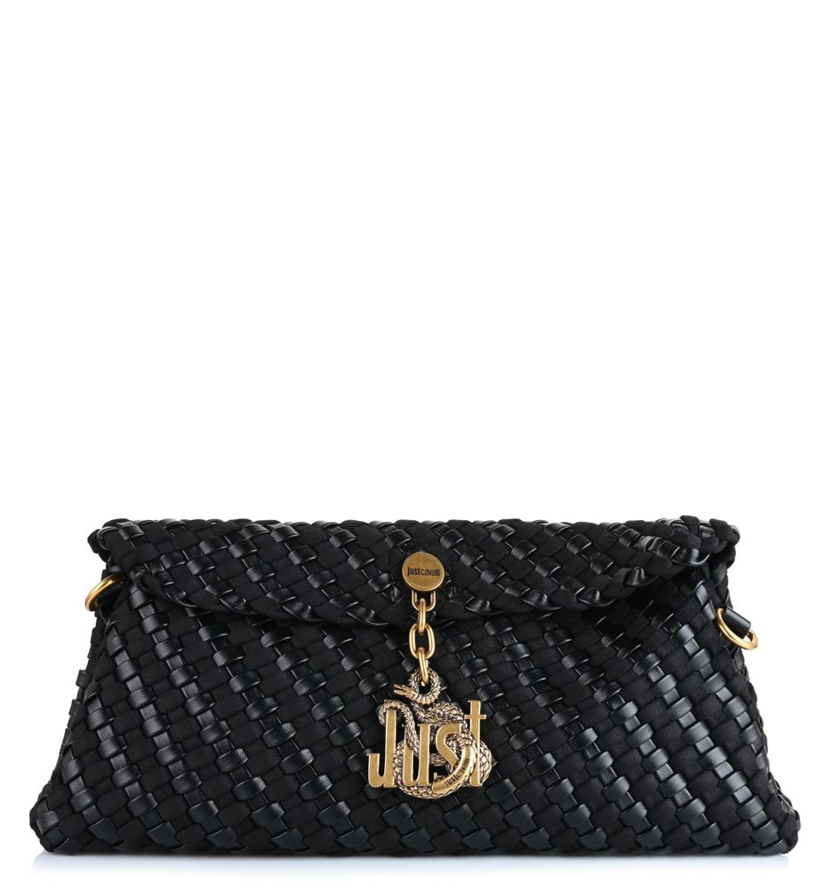 JUST CAVALLI Πλεκτή Τσάντα Clutch με Αποσπώμενο Πορτοφόλι /81RA4BO4ZSE81