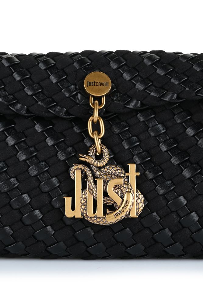 JUST CAVALLI Πλεκτή Τσάντα Clutch με Αποσπώμενο Πορτοφόλι /81RA4BO4ZSE81