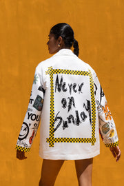 Never on Sunday Out of Line Jacket White
