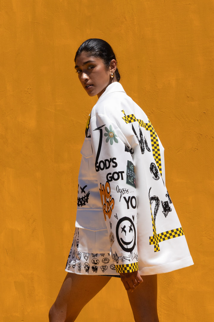 Never on Sunday Out of Line Jacket White