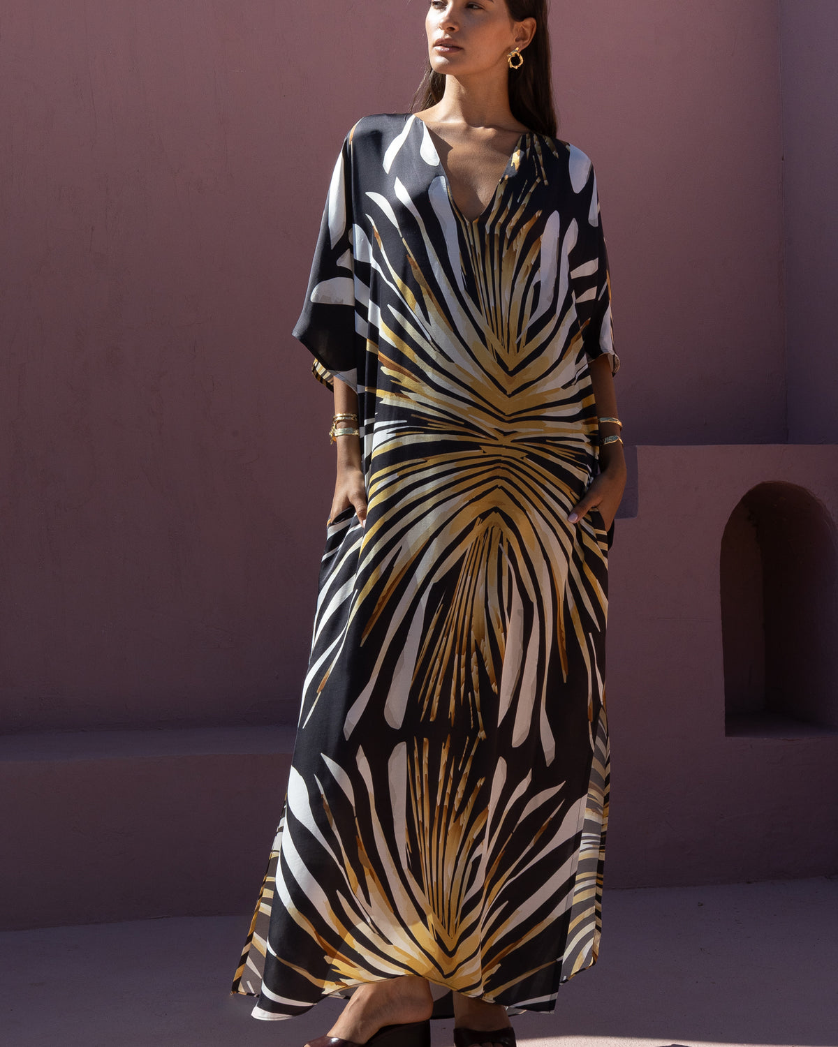 NEMA RESORTWEAR Palm Eclipse Καφτάνι