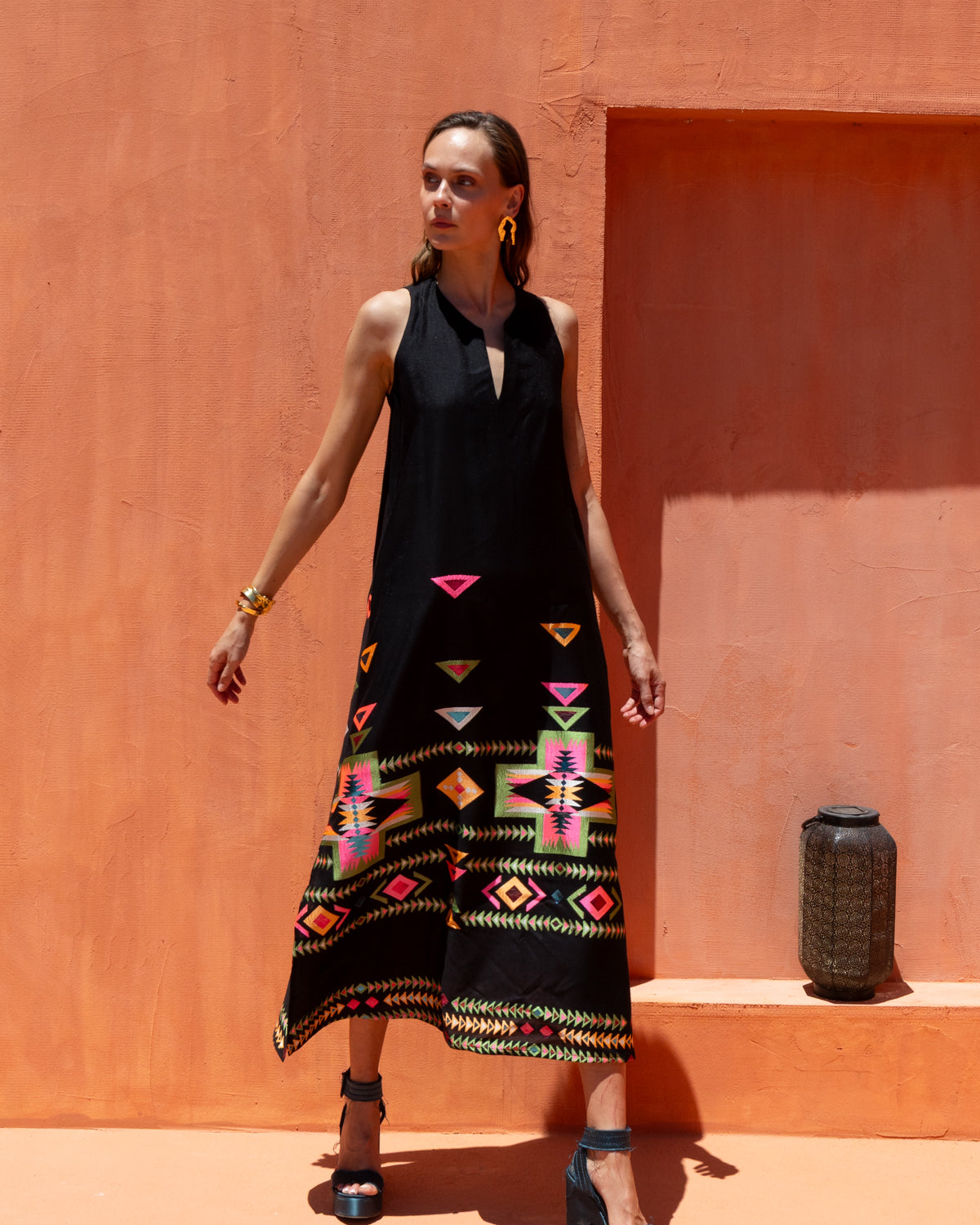 NEMA RESORTWEAR Ione Dress Black