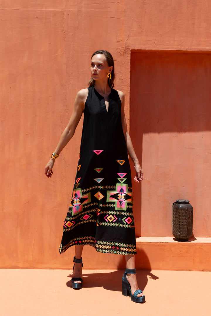 NEMA RESORTWEAR Ione Dress Black
