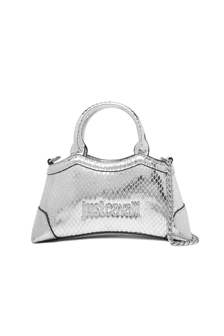 Just Cavalli / Tσάντα Χειρός Μεταλλιζέ με λογότυπο 79RA4BZ1ZS816