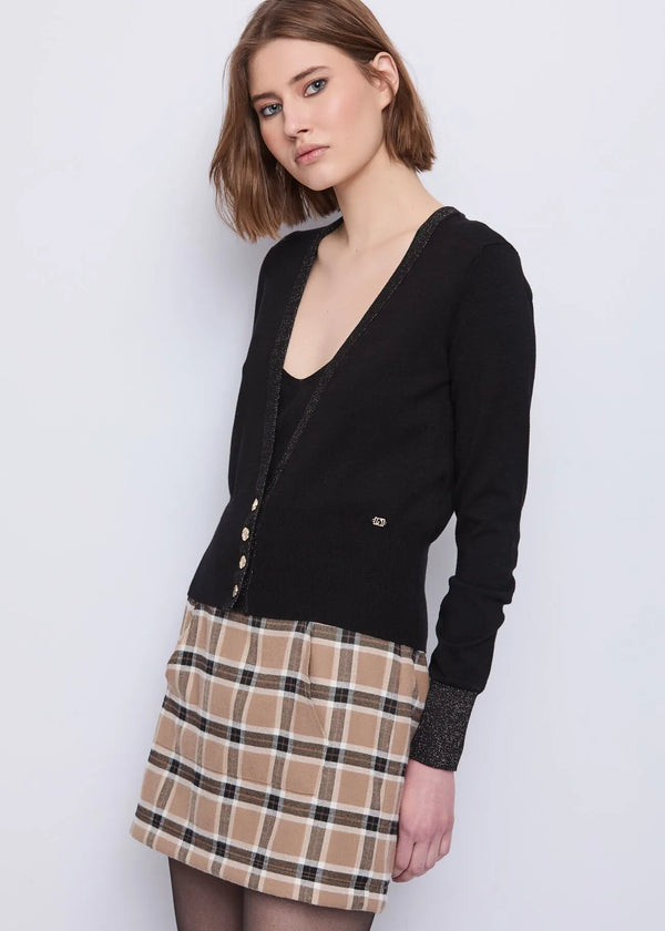 Ζακέτα από Νήμα Lurex με Κουμπιά/ 521BD53013 -  GAUDI- Black / S-Black / M-Black / L-Black / XL