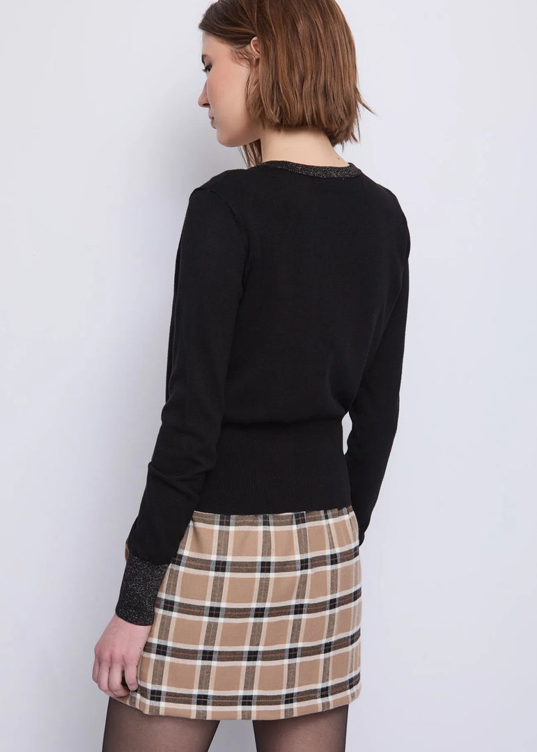 Ζακέτα από Νήμα Lurex με Κουμπιά/ 521BD53013