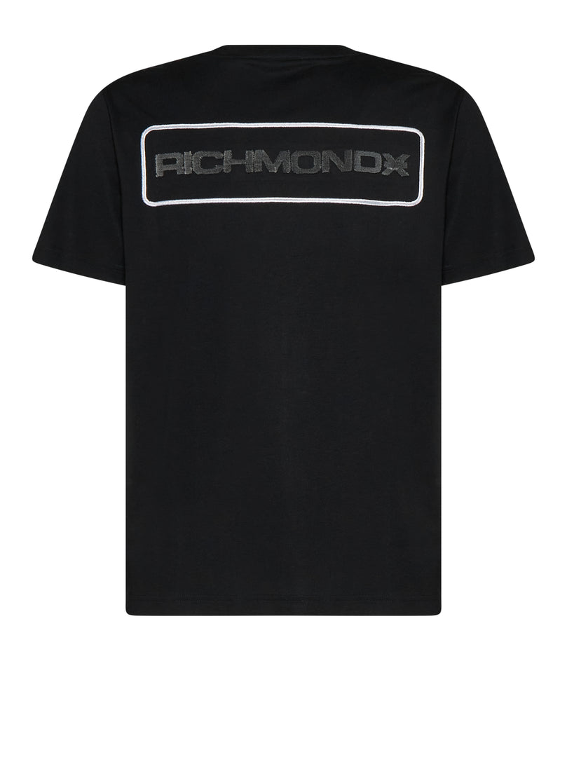 John Richmond T-shirt Μαύρο με Logo Πλάτης