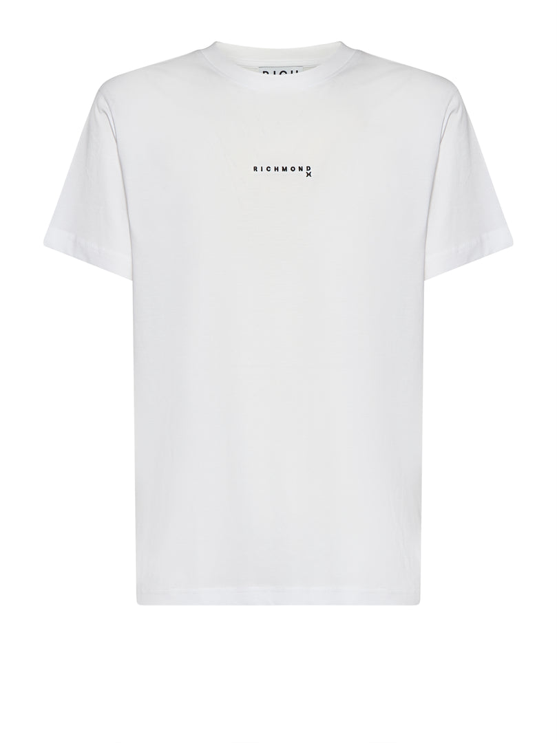 John Richmond T-shirt Λευκό με Logo Πλάτης