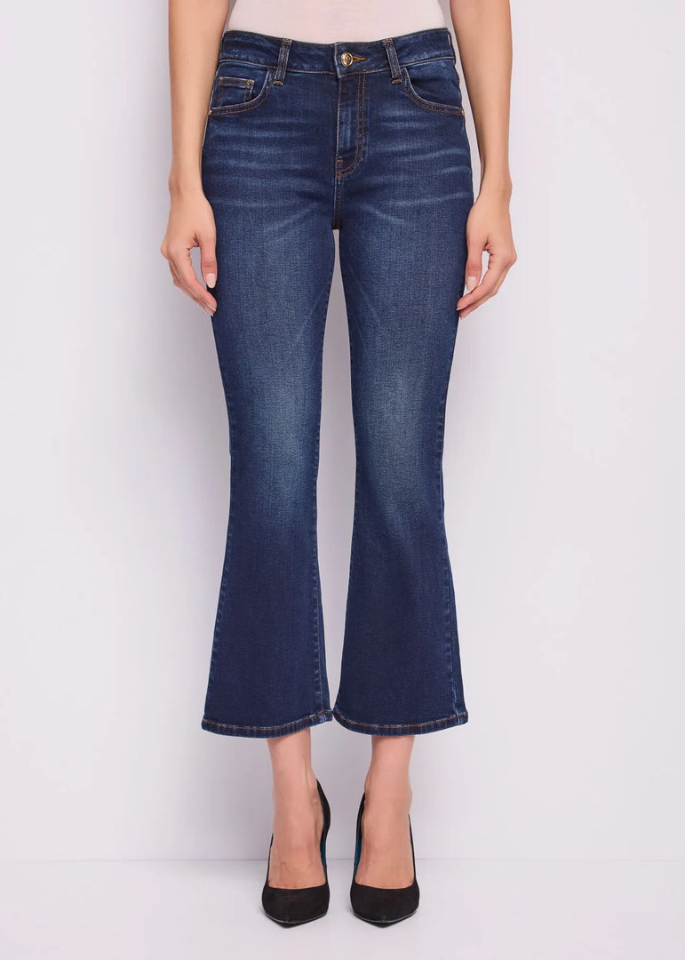 GAUDI Cropped Flare Jeans με Distressed Finish