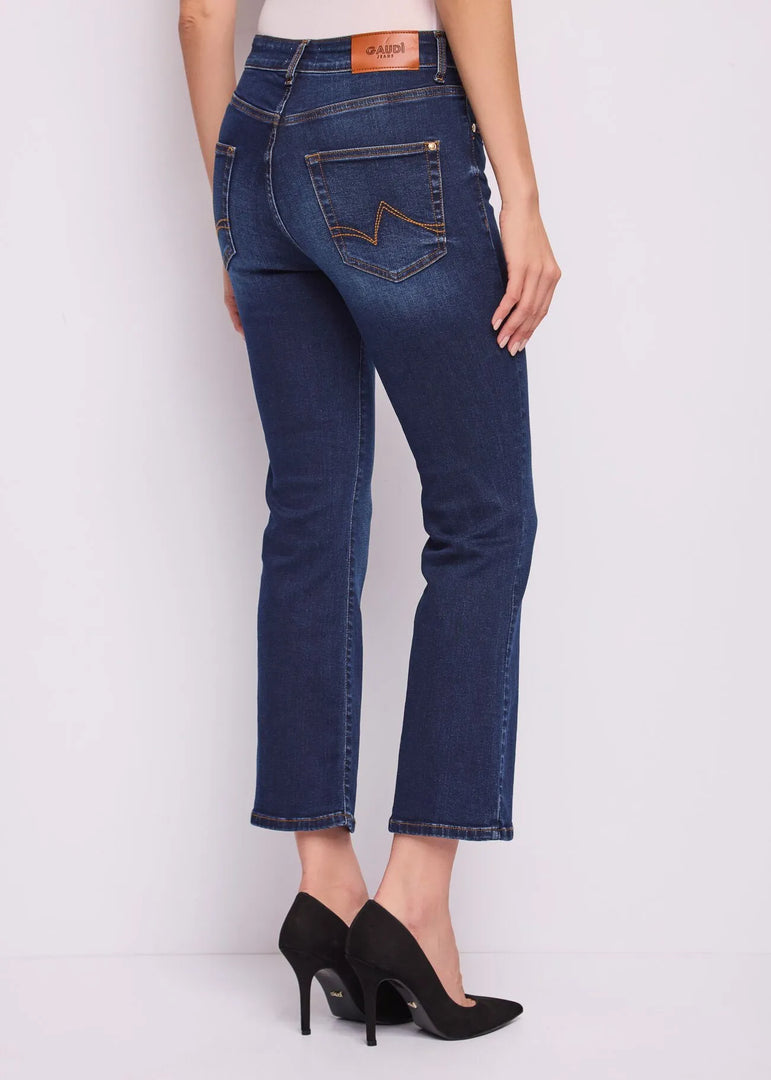 GAUDI Cropped Flare Jeans με Distressed Finish