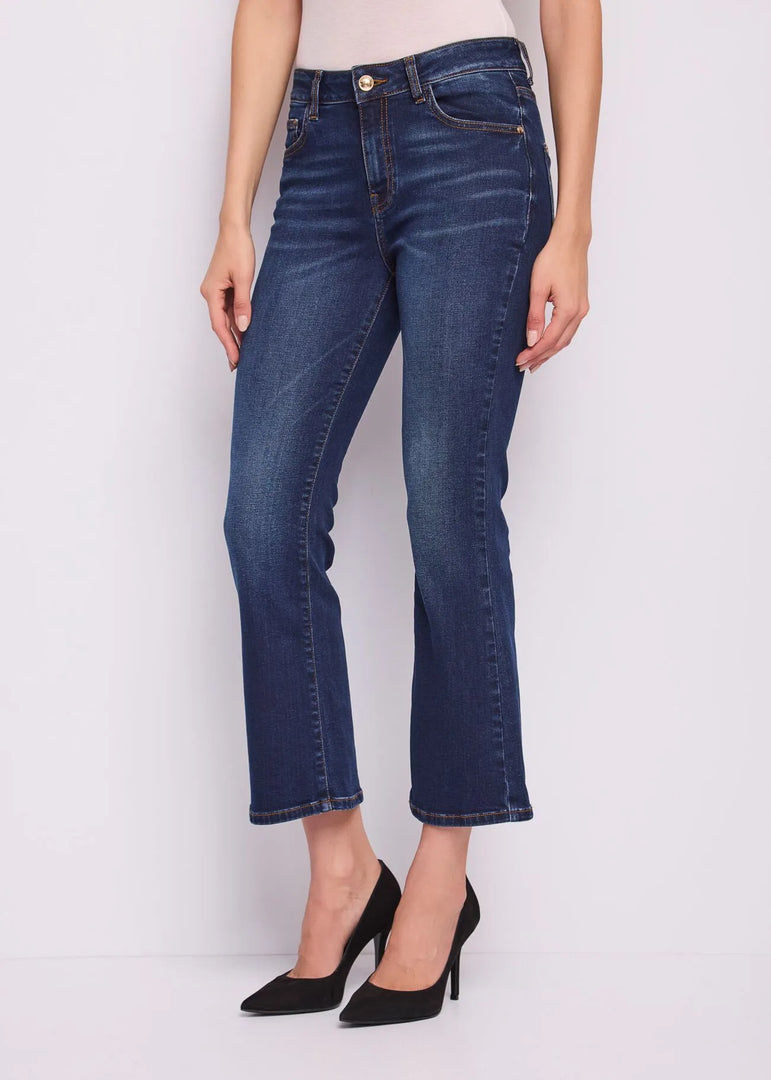GAUDI Cropped Flare Jeans με Distressed Finish
