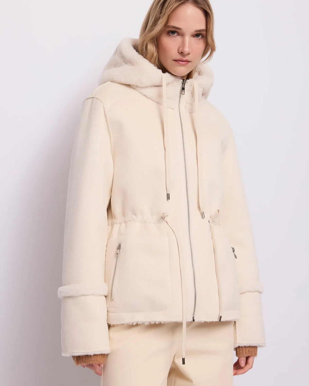 GAUDI Shearling Jacket με Κουκούλα