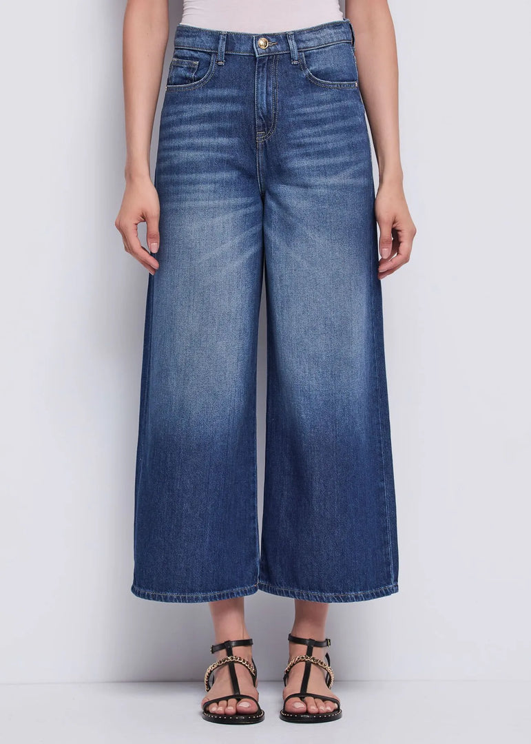GAUDI Wide Leg Jeans Used Effect / 611BD26032