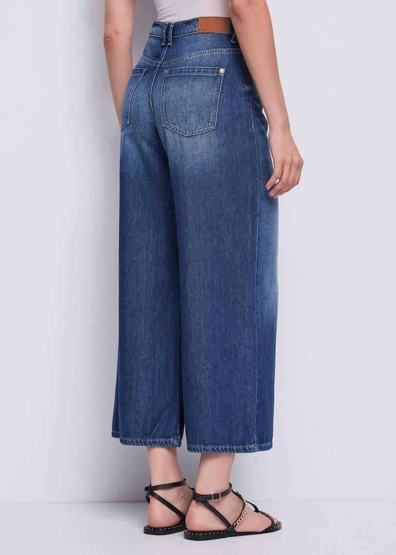 GAUDI Wide Leg Jeans Used Effect / 611BD26032