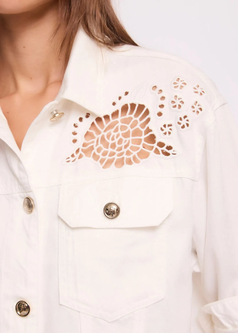 GAUDI Jacket Embroidery Λευκό /611BD35016
