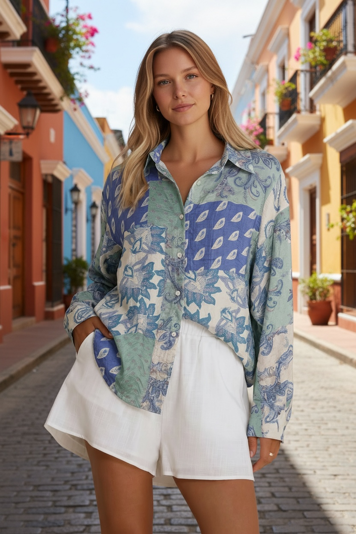 ROSE ATELIER Εμπριμέ Πουκάμισο με Paisley Print
