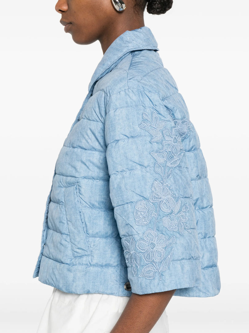 ERMANNO FIRENZE Καπιτονέ Cropped Jacket με κέντημα