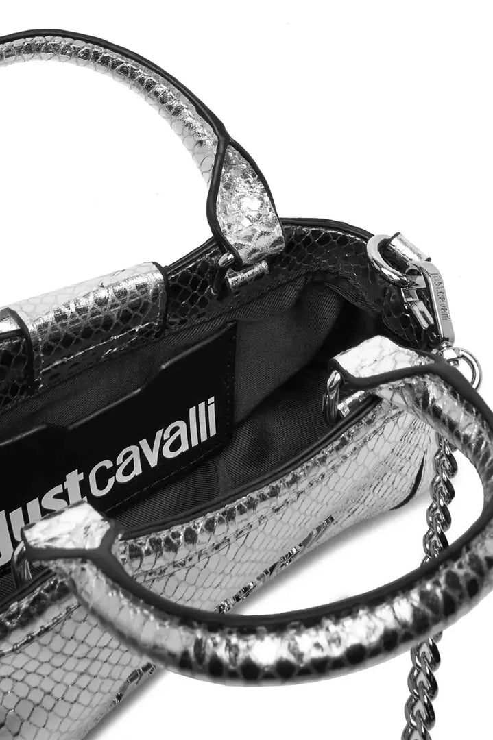Just Cavalli / Tσάντα Χειρός Μεταλλιζέ με λογότυπο 79RA4BZ1ZS816