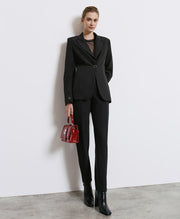 Σακάκι μεσάτο μαύρο / 44-1017 -  ACCESS FASHION- Μαύρο / 48-Μαύρο / 50