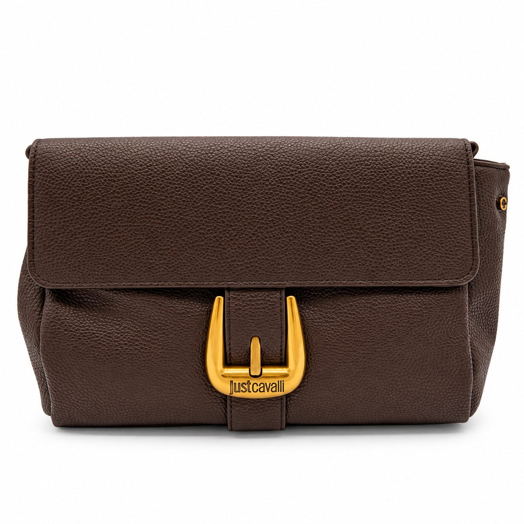 JUST CAVALLI Τσάντα Ώμου με Χρυσή Αλυσίδα και Logo Buckle / 81RA4BH4ZSB81