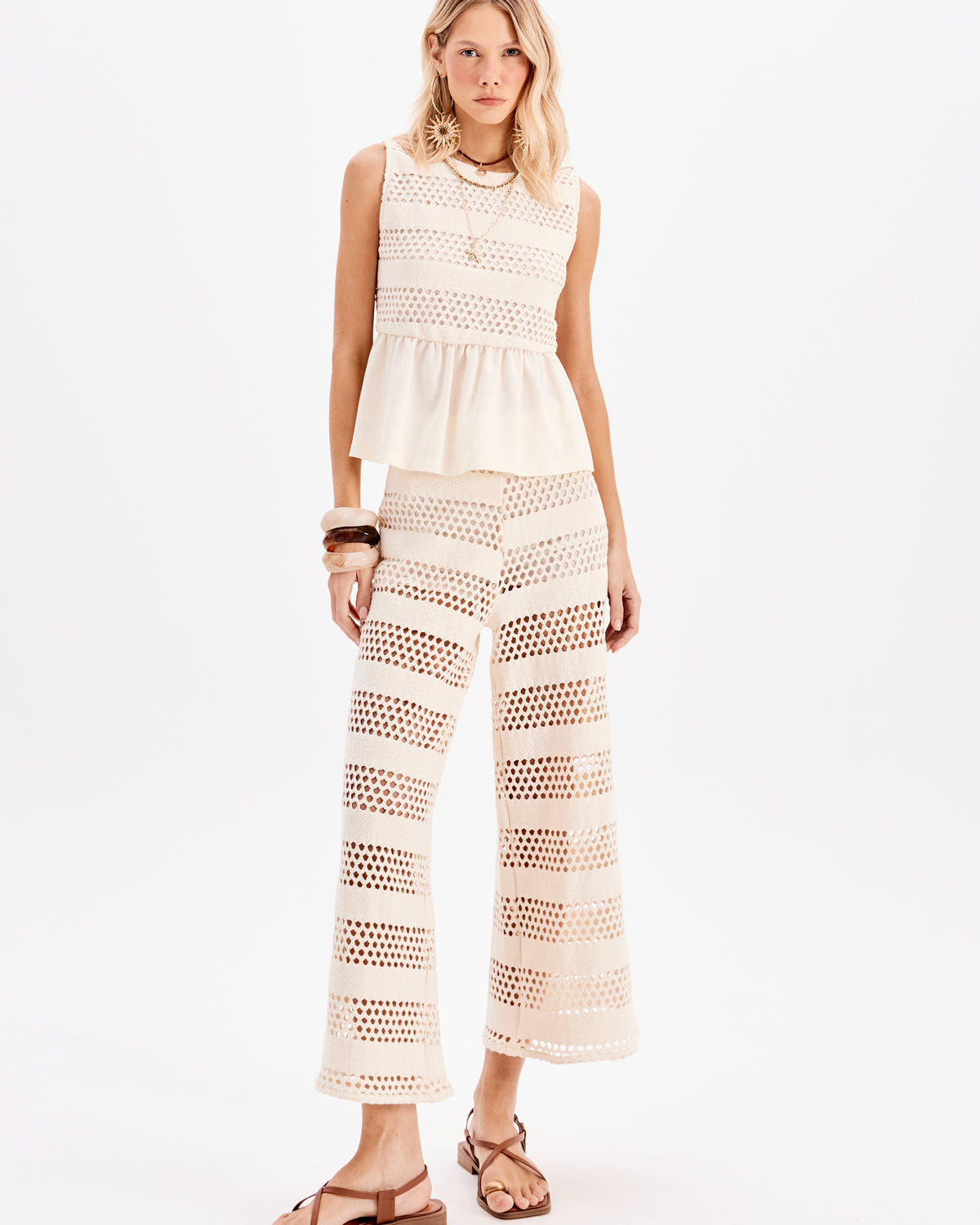 MY FAVORITE THINGS Παντελόνι σε ίσια γραμμή με λινό / 502CF003131