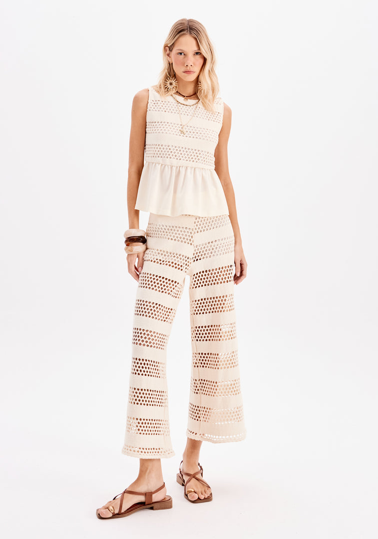 MY FAVORITE THINGS Παντελόνι σε ίσια γραμμή με λινό / 502CF003131