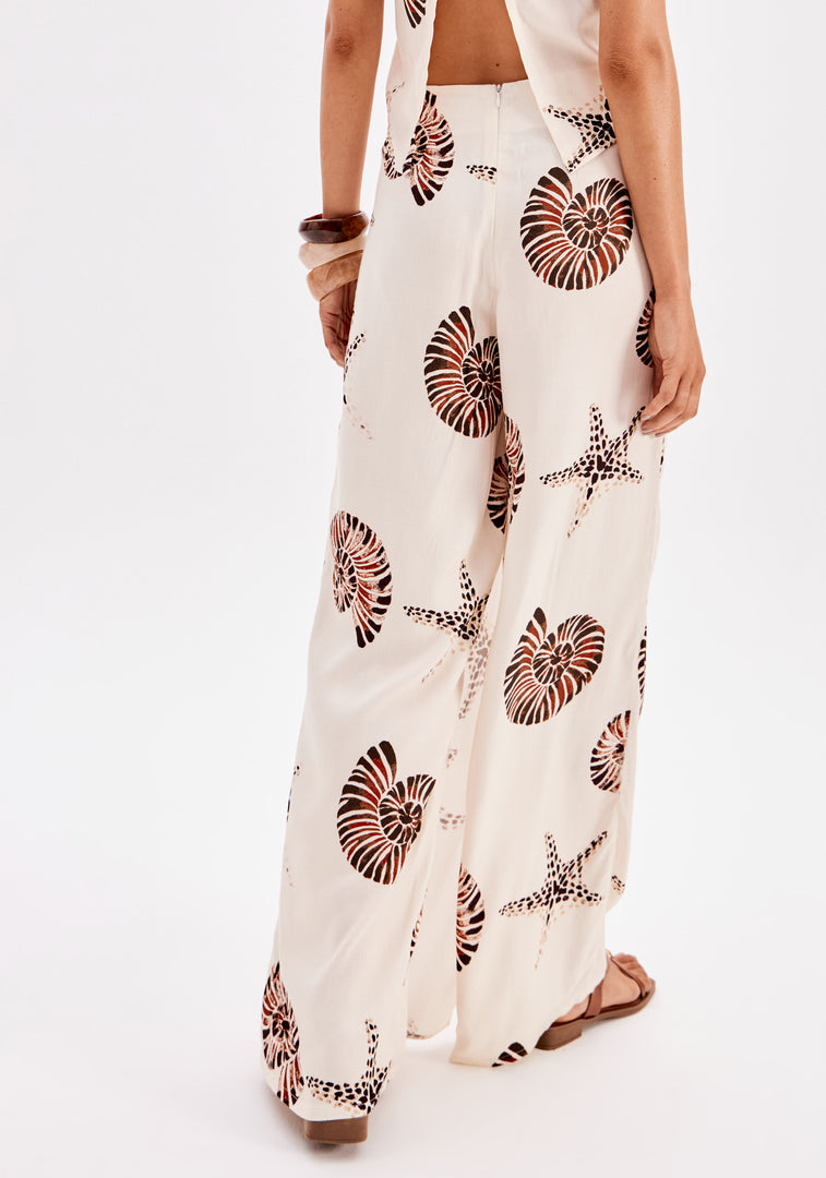 MY FAVORITE THINGS Παντελόνι σε ίσια γραμμή με τύπωμα overlap /502CF003149