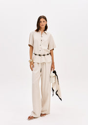 LANÇA PERFUME Παντελόνα από Ύφασμα με Λινό