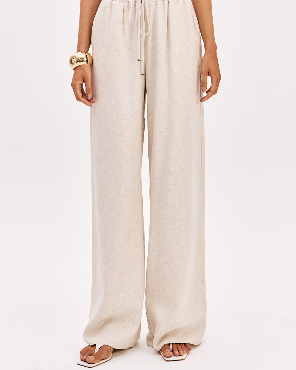 LANÇA PERFUME Παντελόνα από Ύφασμα με Λινό