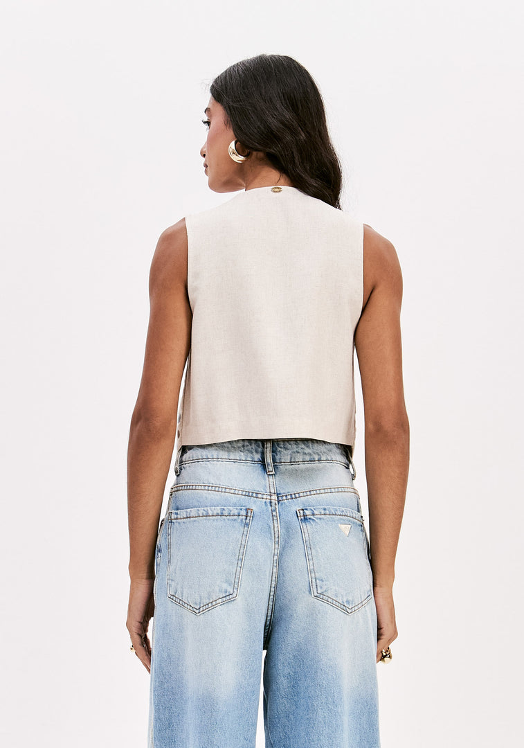 LANÇA PERFUME Γιλέκο με Γεωμετρικό Διάτρητο Σχέδιο