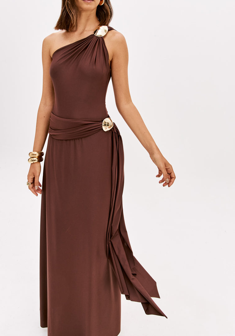 LANÇA PERFUME Maxi Φούστα με Draped Λεπτομέρεια