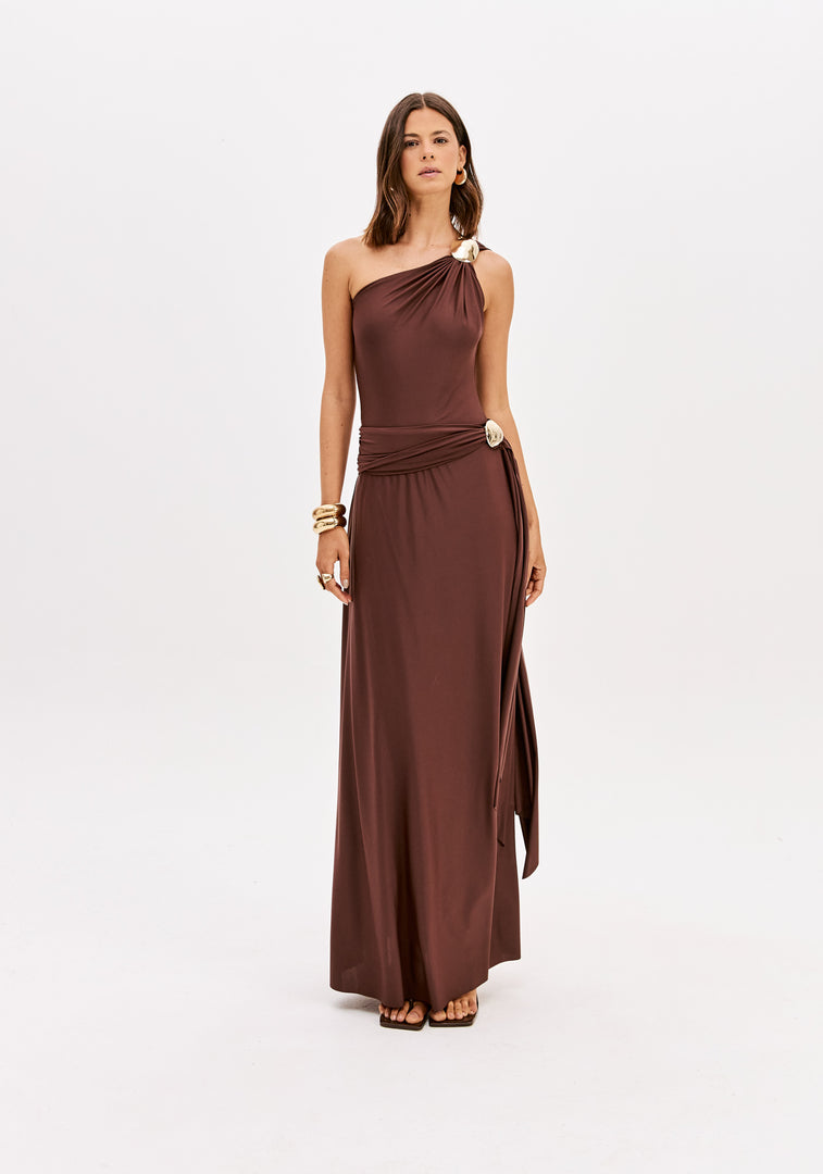 LANÇA PERFUME Maxi Φούστα με Draped Λεπτομέρεια