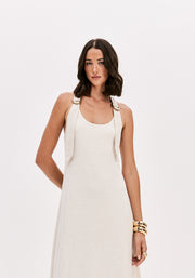 LANÇA PERFUME Maxi Φόρεμα με Τιράντες και Μεταλλικές Λεπτομέρειες