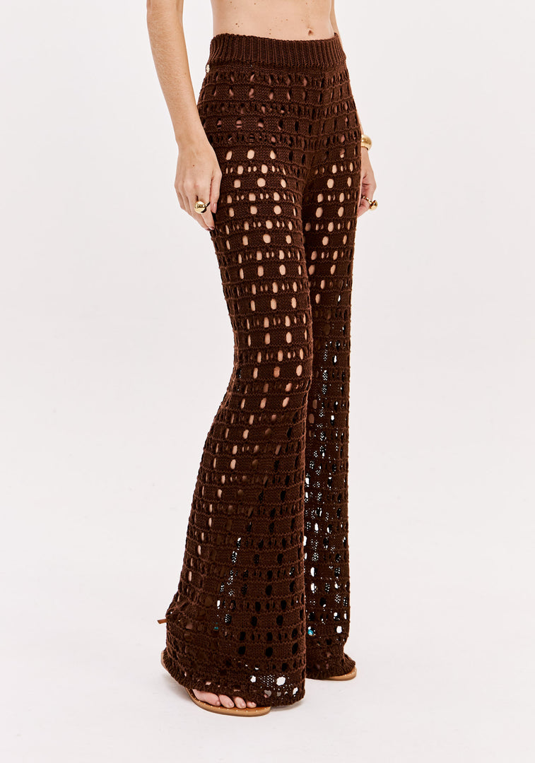 LANCA PERFUME Ψηλόμεσο Πλεκτό Παντελόνι σε Ίσια Γραμμή / 503CF000147