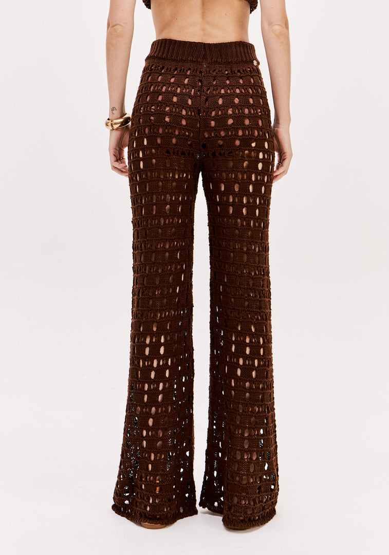 LANCA PERFUME Ψηλόμεσο Πλεκτό Παντελόνι σε Ίσια Γραμμή / 503CF000147