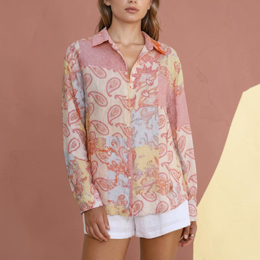 ROSE ATELIER Εμπριμέ Πουκάμισο με Paisley Print