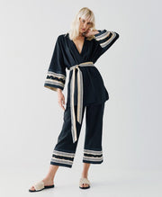 Κιμονό κοντό με τρέσες -  ACCESS FASHION- Black / One size