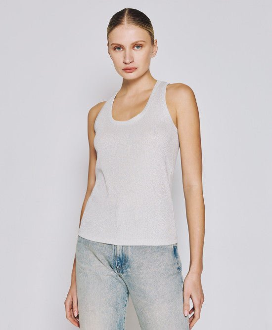Τοπ αμάνικο ριπ lurex -  ACCESS FASHION- Silver / M-Silver / S