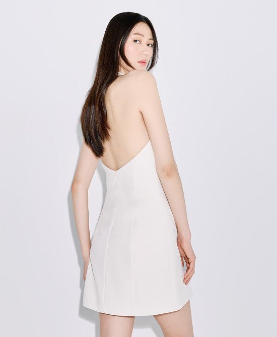 Φόρεμα μίνι με φερμουάρ/ 53-3038 -  ACCESS FASHION- White / 42-White / 46-White / 44