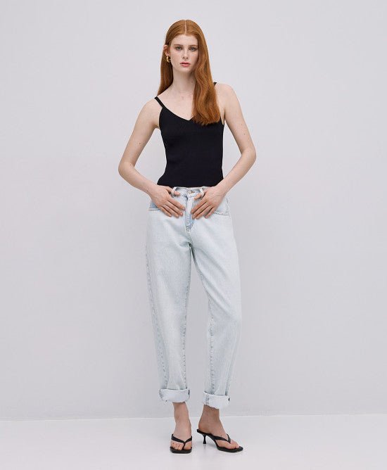 Τοπ πλεκτό με τιράντες / 53-8011 -  ACCESS FASHION- Black / L