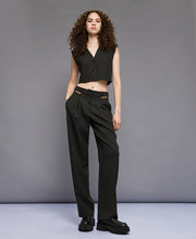 Τοπ-γιλέκο με διαφάνεια/ 54-2076 -  ACCESS FASHION- Grey / 44-Grey / 46