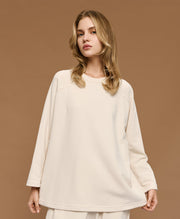 Μπλούζα μακρυμάνικη με ραφές / 54-2117 -  ACCESS FASHION- Beige / S-Beige / M