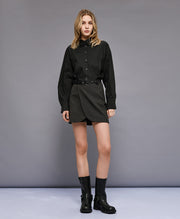 Φόρεμα μίνι με ζώνη/ 54-3002 -  ACCESS FASHION- Μαύρο / 46-Μαύρο / 44