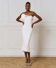 Φόρεμα μακρύ με λουλούδι / 54-3332 -  ACCESS FASHION- OFF-WHITE / 44-OFF-WHITE / 46