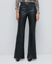 Παντελόνι καμπάνα όψης δέρματος / 54-5009 -  ACCESS FASHION- Μαύρο / 44-Μαύρο / 46