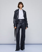 Παντελόνι καμπάνα όψης δέρματος / 54-5009 -  ACCESS FASHION- Μπλε / 42