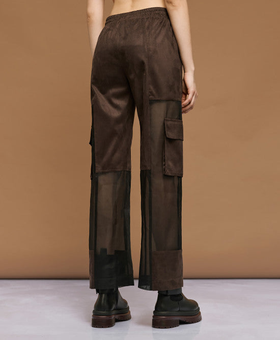 Παντελόνι cargo τύπου suede / 54-5032
