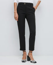 Παντελόνι ίσιο με κουμπί μονόγραμμα / 54-5053 -  ACCESS FASHION- Μαύρο / 44-Μαύρο / 46-Μαύρο / 48-Μαύρο / 50