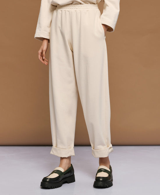 Παντελόνι ψηλόμεσο με λάστιχο /54-5061 -  ACCESS FASHION- Beige / S-Beige / M